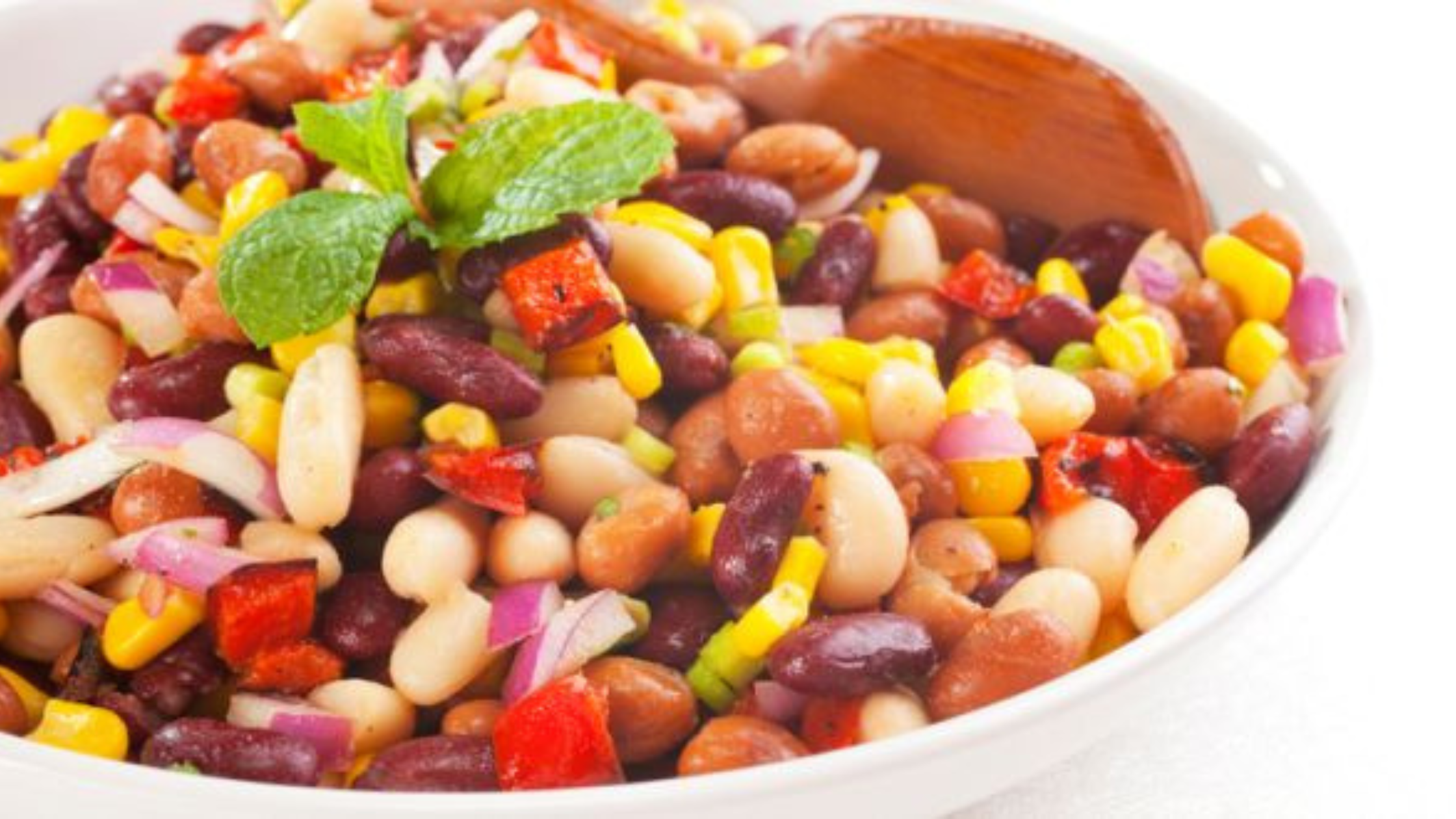 Mixed Bean Salad A fibre rich snack you need to add to your diet